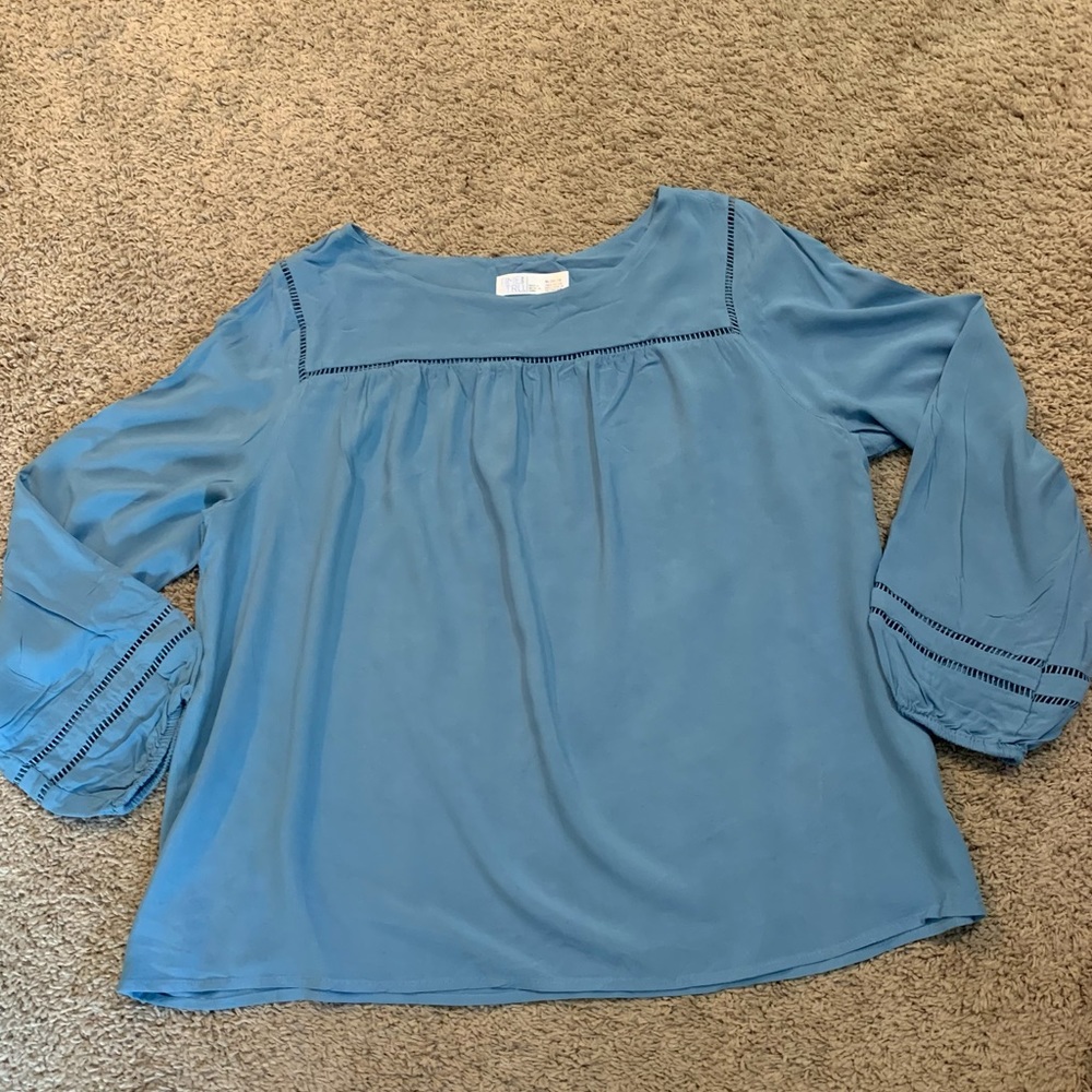 Time and Tru Boho Blue Top XL 16/18
